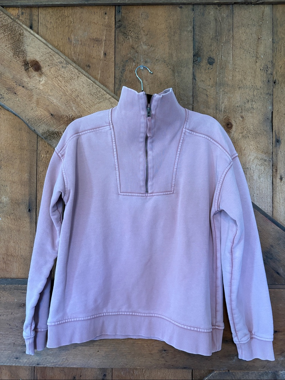 L.L. Bean Mauve Half-Zip Sweatshirt